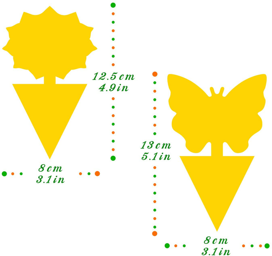 Mosqueda Fruit Fly Traps Fungus Gnat Traps Yellow Sticky Bug Traps 36 Pack Non-Toxic and Odorless for Indoor Outdoor Use Protect The Plant