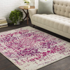 Janine Vintage Medallion Area Rug 2' x 3' Dark Purple