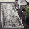 Safavieh Adirondack Collection ADR109B Oriental Distressed Non-Shedding Stain Resistant Living Room Bedroom Runner, 2'6" x 6' , Grey / Black