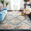 Safavieh Madison Collection MAD418K Boho Diamond Distressed Non-Shedding Stain Resistant Living Room Bedroom Runner, 2'2" x 6' , Blue / Yellow