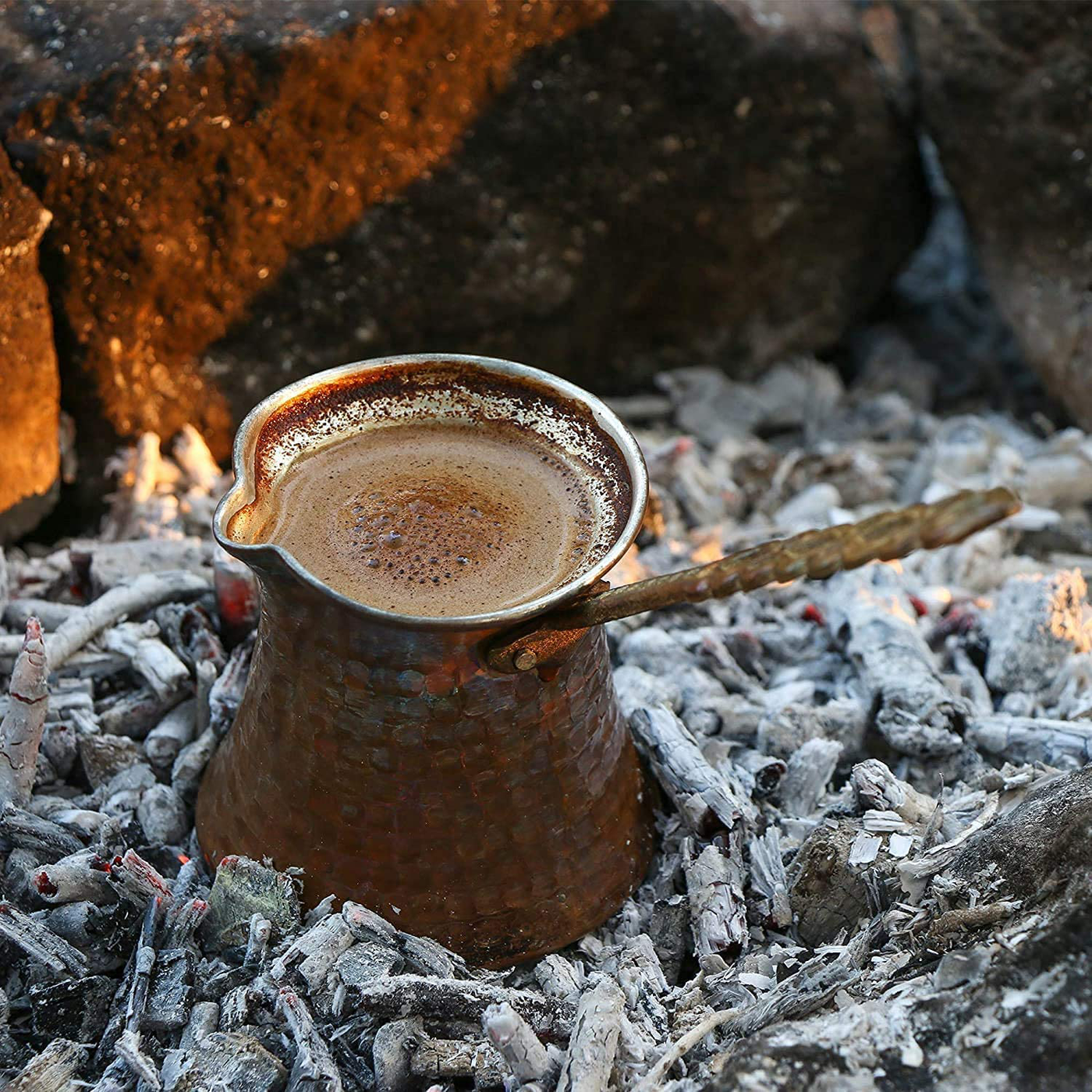 Turkish Coffee Pot, Greek Arabic Coffee Maker, Hammered Copper Coffee Cezve, Small Pot, Stove Top Coffee Maker (one pot)