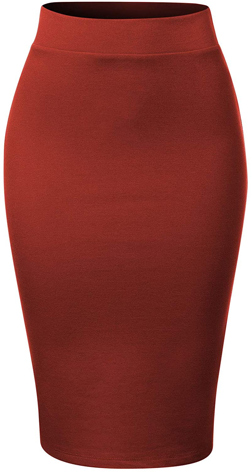 MixMatchy Women's Casual Classic Bodycon Pencil Skirt