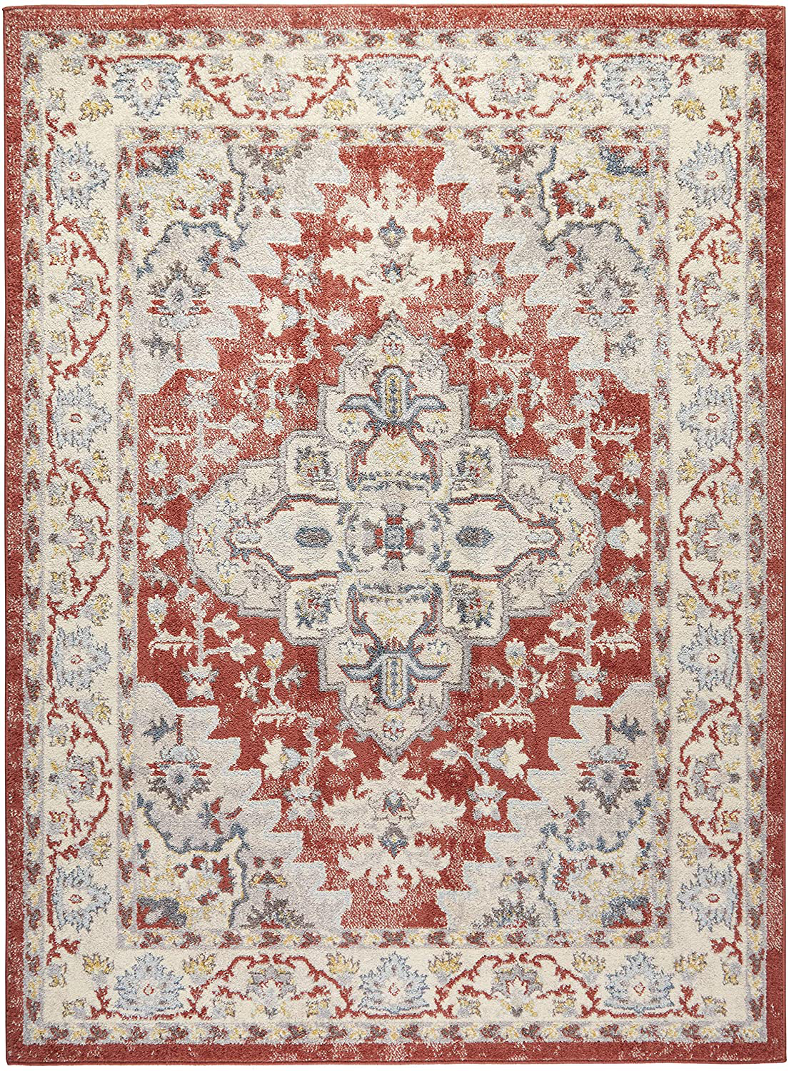 Home Dynamix Venice Loreta Area Rug, 5'3"x7'3" Rectangle, Orange Ivory