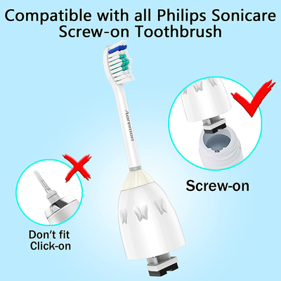 Aoremon Replacement Toothbrush Heads Compatible with Philips sonicare E-Series, 6 Pack Replacement Brush Heads Come with Caps