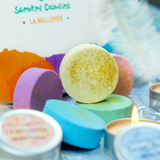 9 Piece Essential Oil Shower Steamers And Scented Candles Gift Set