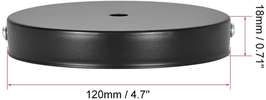 uxcell Retro Light Canopy Kit Wall Sconce Lamp Plate Fixture 120mm 4.7Inch Black