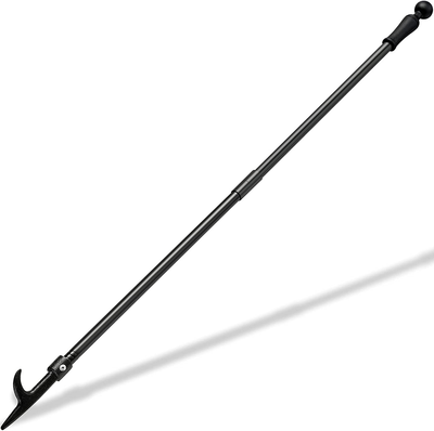 BsBsBest Fire Poker for Fire Pit, 45.99 Inch Extra Long Portable Campfire Poker for Fireplace, Camping, Wood Stove, Outdoor and Indoor Use, Rust Resistant Stainless Steel Silver Finish