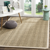 Safavieh Natural Fiber Collection NF115J Border Herringbone Seagrass Area Rug, 3' x 5', Ivory