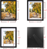 Beyond Your Thoughts 11"X14" with Matted for 8"X10" or 9"x12" Real Wood + Real Glass (Hang/Stand) Black Picture Photo Frame for Wall and Table Top-Mounting Hardware Included(1 Pack)