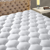 MATBEBY Bedding Quilted Fitted Twin Mattress Pad Cooling Breathable Fluffy Soft Mattress Pad Stretches up to 21 Inch Deep, Twin Size, White, Mattress Topper Mattress Protector