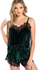 DIDK Women's Sexy Lace Trim Velvet Sleepwear Cami Top and Shorts Pajama Set