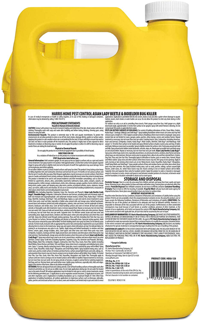 HARRIS Asian Lady Beetle, Japanese Beetle, and Box Elder Killer, Liquid Spray with Odorless and Non-Staining Extended Residual Kill Formula (Gallon)