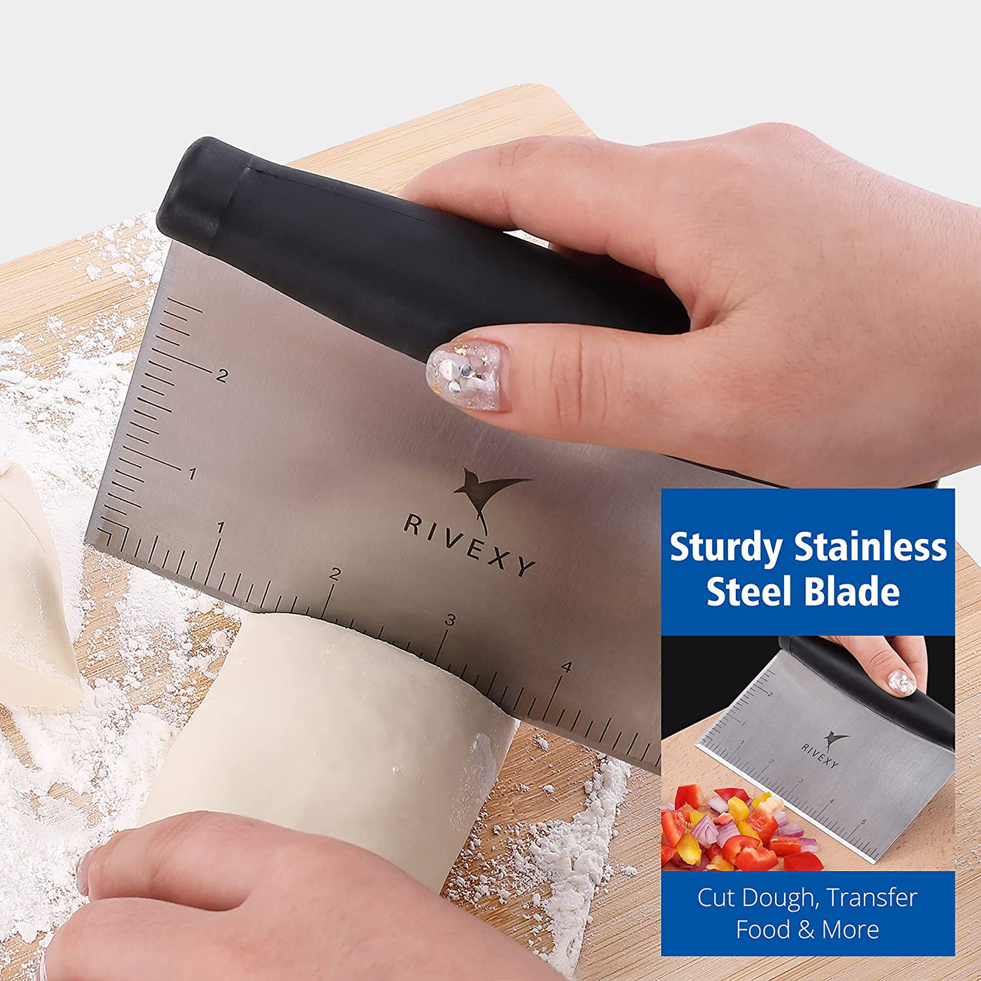 Stainless Steel Griddle Scrapper - Chopping - Dicing - Mixing