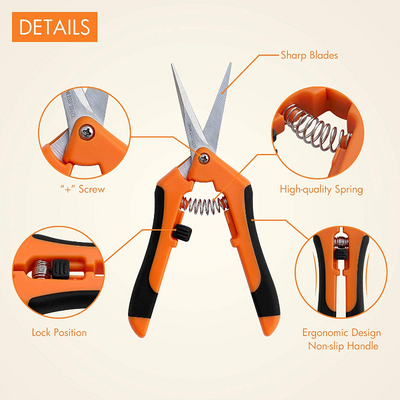 2 Pack 6.5'' Hand Pruning Shears