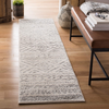 Safavieh Tulum Collection TUL267A Moroccan Boho Distressed Non-Shedding Stain Resistant Living Room Bedroom Runner, 2' x 21' , Ivory / Grey