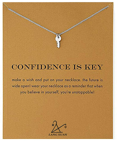 LANG XUAN Friendship Compass Necklace Good Luck Butterfly Pendant Chain Necklace with Message Card Gift Card for Women Girl