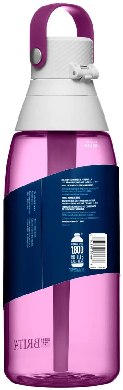 Brita Plastic Water Filter Bottle, 26 Ounce 1, Sea Glass