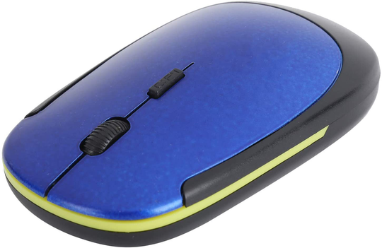 Wireless Mouse 2.4G Wreless Frequency Hopping Adjustable Optical USB Receiver Notebook Computer Accessories 1600dpi Silent Micro Motion Design Lightweight and Portable(Blue)