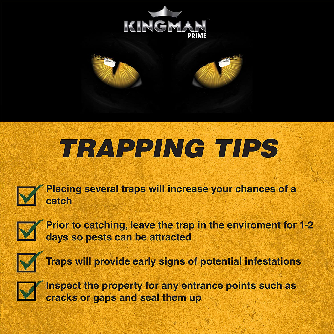 KINGMAN PRIME Mouse Trap Rat Trap Glue Traps Rodent Trap Safe Easy Non-Toxic