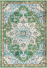 Safavieh Madison Collection MAD473Y Boho Chic Medallion Distressed Non-Shedding Stain Resistant Living Room Bedroom Accent Rug, 2'2" x 4', Green / Turquoise