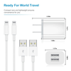 2 Pack Fast Chargers, 24W PD USB C Wall Charger Adapter with 2 Pack 6FT Type C to Lightning Cable Compatible with Iphone 14/13 Pro/13/12/12 & More