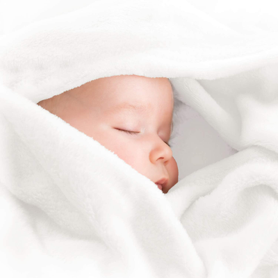 Bedsure Fleece Baby Blanket Unisex for Boys, Girls, Kids, Toddler, Infant, Newborn, 30x40 inches, White - Fuzzy Warm Cozy Soft Blanket, Plush Microfiber Blankets for Crib Stroller Nap