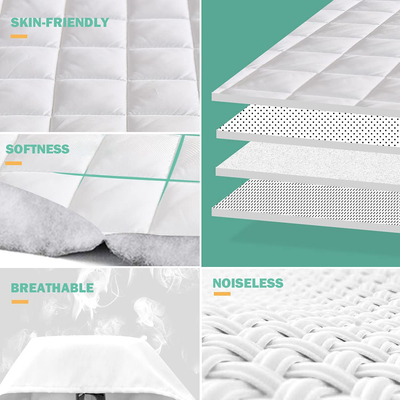 UNILIBRA Queen Size Mattress Pad Deep Pocket, Breathable Quilted Fitted Mattress Protector Stretches up to 18 Inches, Ultra Soft Filling Mattress Cover for Queen Size Bed