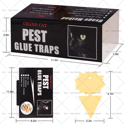 Mouse Glue Traps Large Size, 10 Pieces Peanut Butter Mouse Traps Glue Pads Super Sticky Boards for Indoor and Outdoor Mice, Rats, Cockroach, Spiders