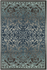 Maples Rugs Pelham Vintage Area Rugs for Living Room & Bedroom [Made in USA], 3'4 x 5, Charcoal/Radiant Blue