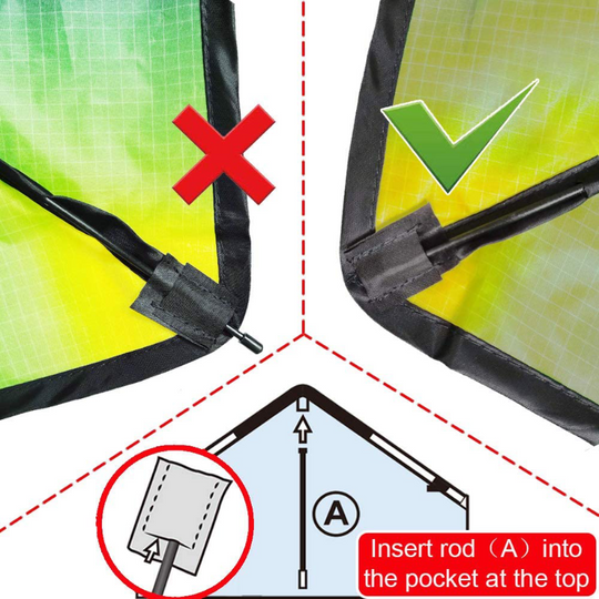 Easy Flyer Rainbow Delta Kite With Kit Line And Swivel Included