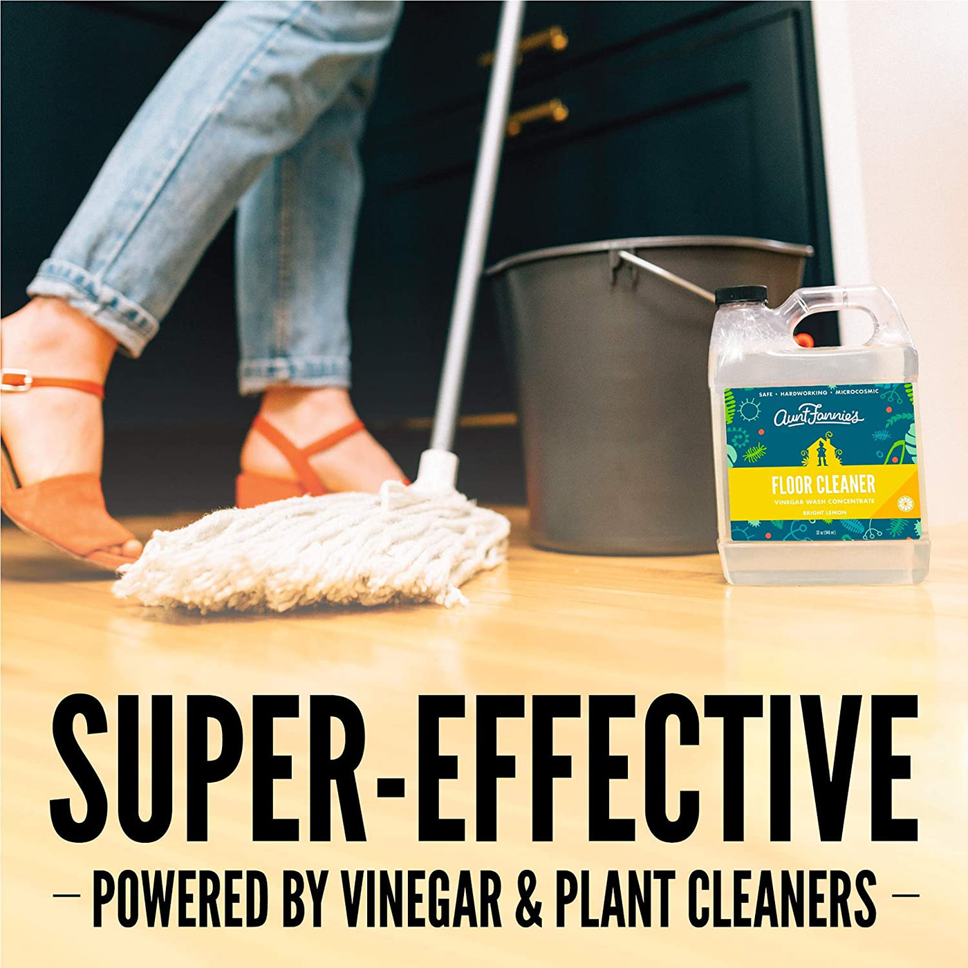 Aunt Fannie's Floor Cleaner Vinegar Wash - Multi-Surface Cleaner, 32 oz. (6-Pack, Lavender)