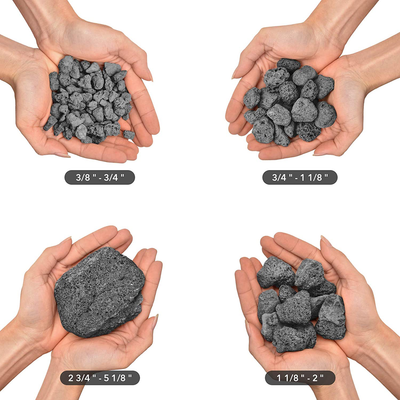Skyflame 10LB Natural Lava Rocks for Fire Pits, Fire Tables, Fireplaces, Garden Landscaping Decoration, Indoor and Outdoor Use, 3"-5" Sizes, Red