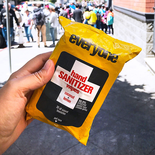 Everyone Hand Sanitizing Wipes: Coconut and Lemon, 30 Count- Packaging May Vary