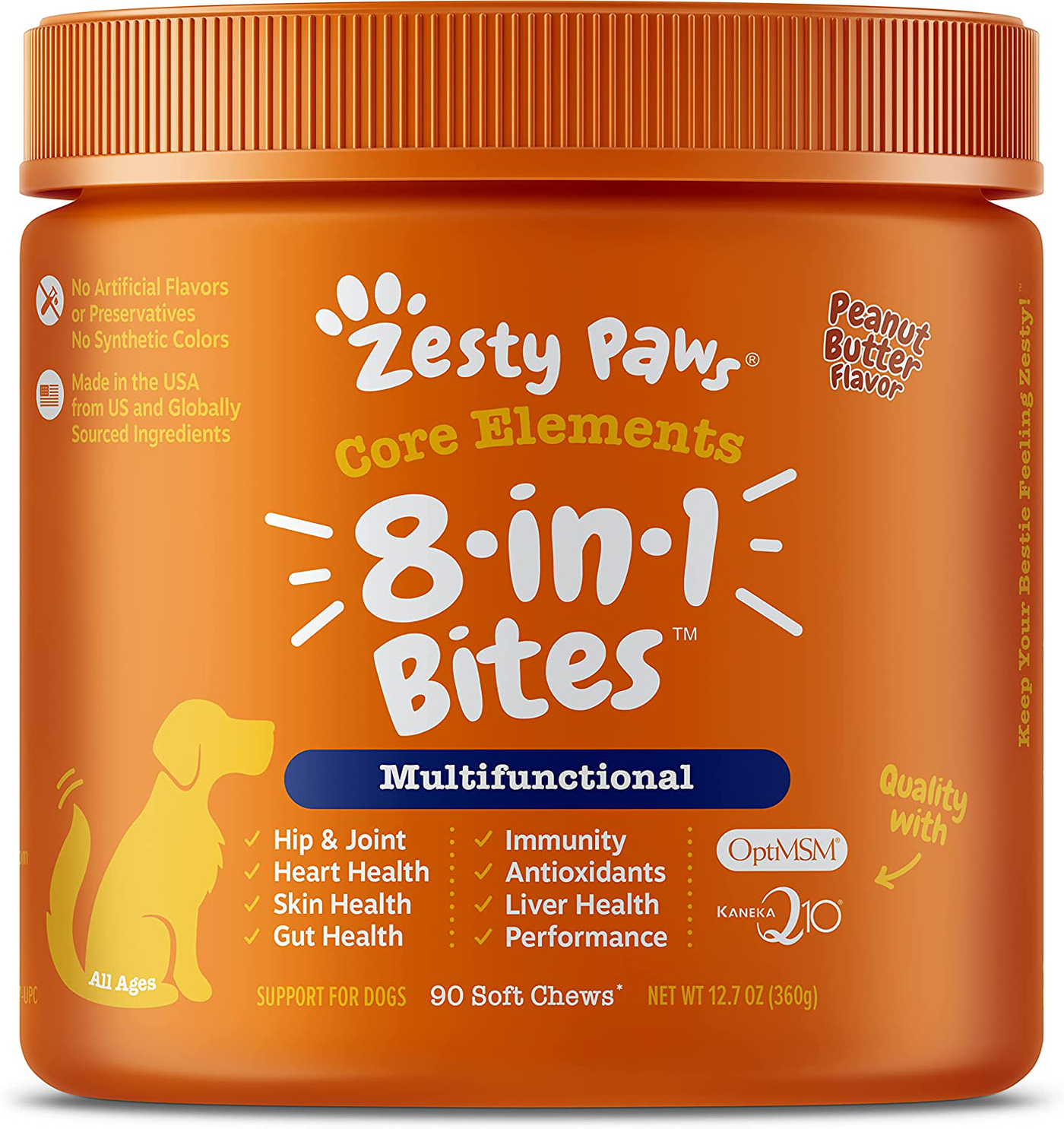 Glucosamine Chondroitin for Joint Support with Omega Fish Oil with Antioxidants and Vitamins for Skin & Heart Health for Dogs