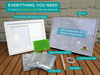 Baby Handprint & Footprint Keepsake Photo Frame Kit - Personzalize it w/ Free Stencil! Non-Toxic Clay, Wall/Table Wood Picture Frame. Perfect Registry, Baby Shower, New Mom, Birthday & Newborn Gift!