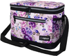 OPUX Insulated Lunch Box for Women Men, Leakproof Thermal Lunch Bag for Work, Reusable Lunch Cooler Tote, Soft School Lunch Pail for Kids with Shoulder Strap, Pockets, 14 Cans, 8L, Floral Purple