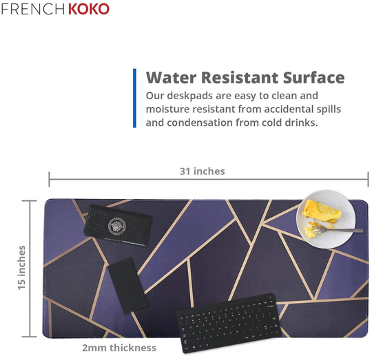 French Koko Large Mouse Pad, Desk Mat, Keyboard Pad, Desktop Home Office School Essentials College Cute Decor Big Extended Laptop Protector Computer Accessories Pretty Mousepad Women Girls XL