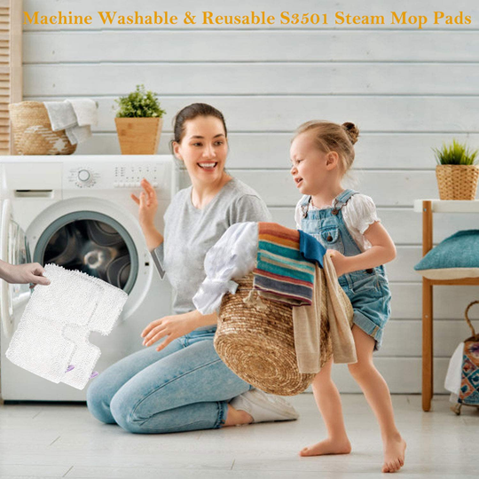 FFsign 6 Pack Replacement Washable Microfiber Steam Mop Pads for Shark Steam Pocket Mop Hard Floor Cleaner S3501 S3550 S3601 S3601D S3801 S3801CO S3901 SE450 S2901 S2902, 6 Pcs Cleaning Steamer Pad
