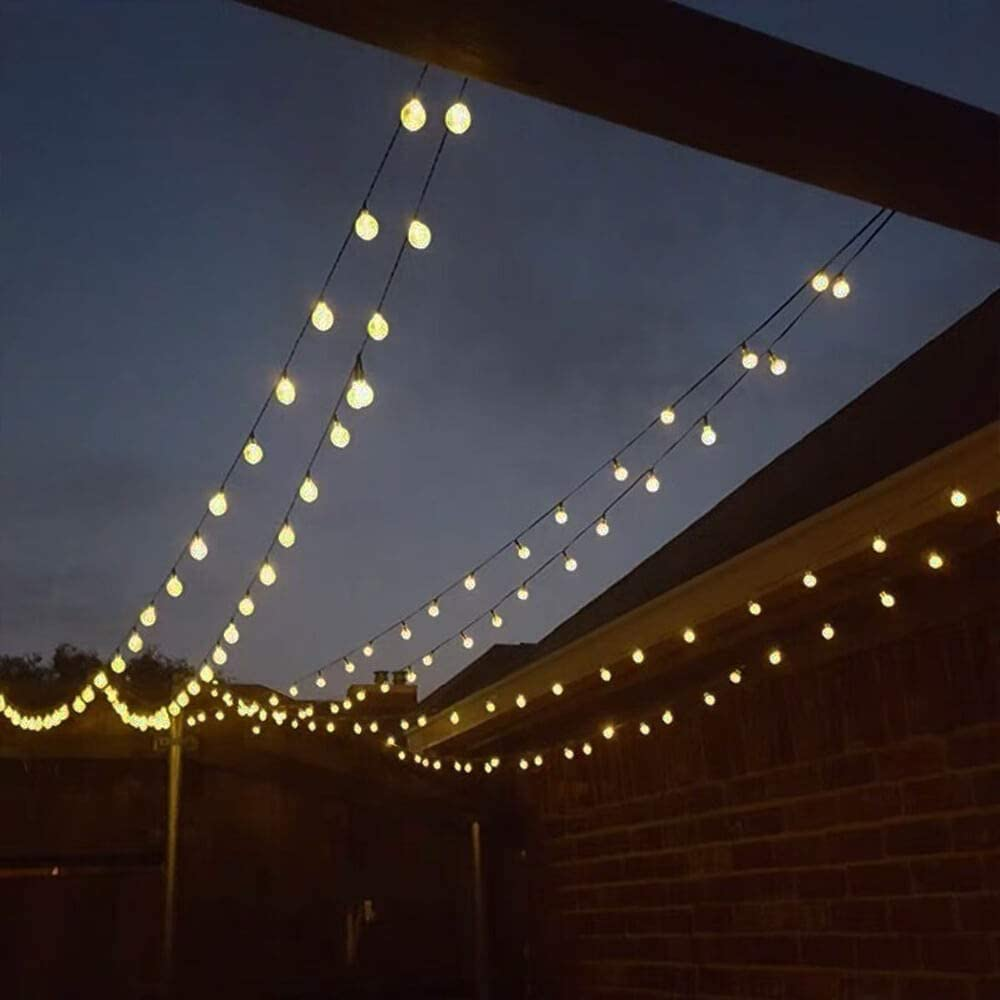 24ft Waterproof Garden Solar Lights with 50 LED Bulbs and 8 Modes 