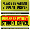 CREATRILL 3 Pack Tattered Student Driver Magnets Honeycomb Reflective Car Safety Sign Magnetic Vehicle Bumper Sign Sticker for New Driver