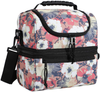 MIER Adult Lunch Box Insulated Lunch Bag Large Cooler Tote Bag for Men, Women, Double Deck Cooler, Anemone, Large