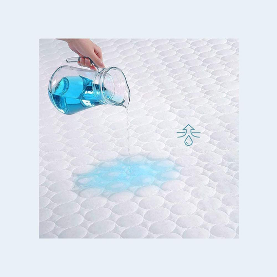 Bedecor Quilted Fitted Mattress Pad Super Water Absorption Deep Pocket to 18 Inches - Queen