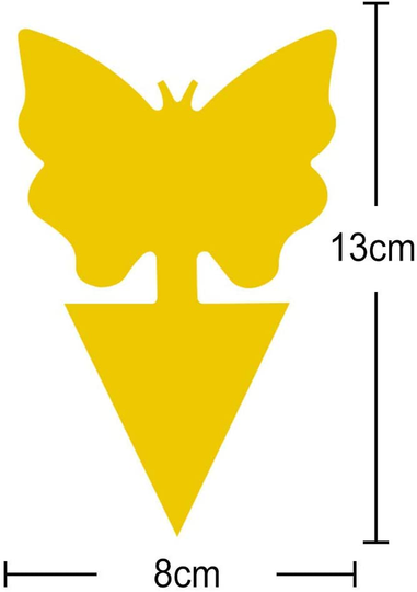 24 Pack Sticky Fruit Fly and Fungus Gnat Trap Yellow Sticky Bug Insect Killer for Indoor and Outdoor Houseplants