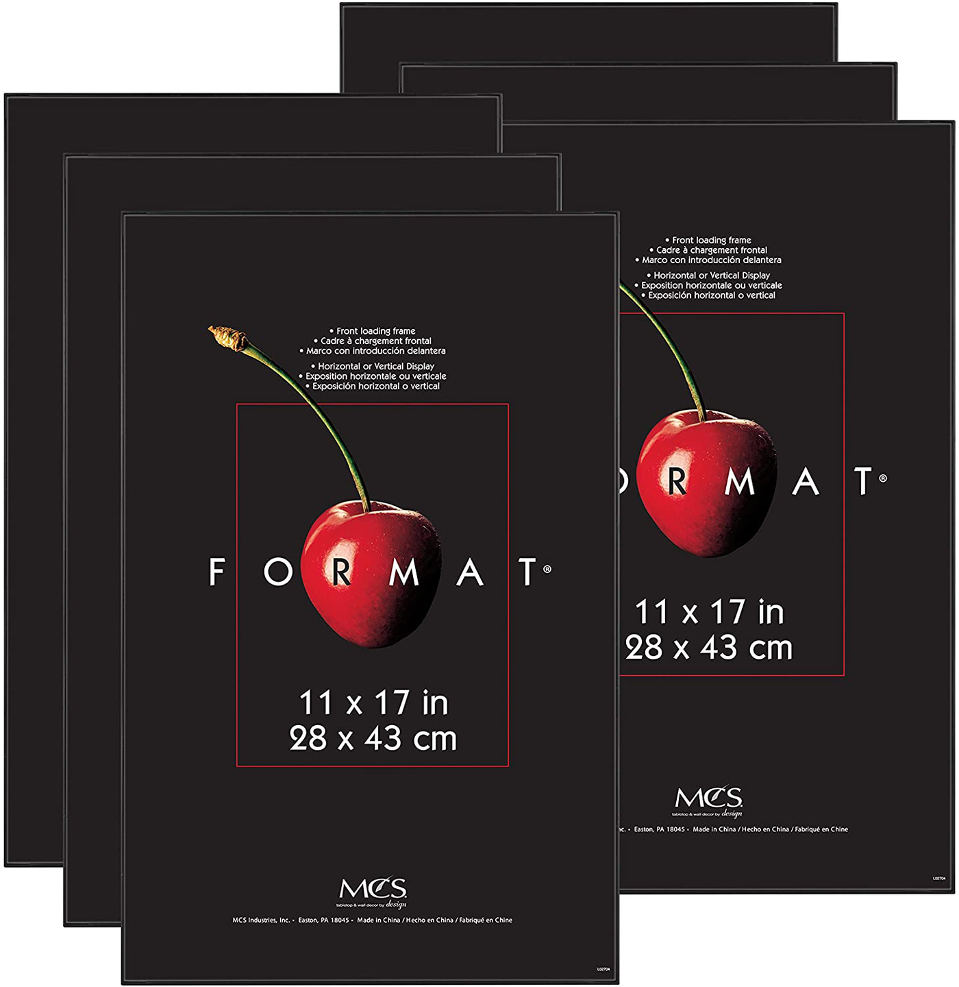 MCS Format Frames, 4 x 4 in, Black