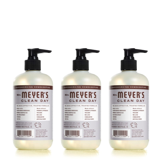 Mrs. Meyer's Clean Day Liquid Hand Soap, Cruelty Free and Biodegradable Hand Wash Formula Made with Essential Oils, Lavender Scent, 12.5 oz - Pack of 3