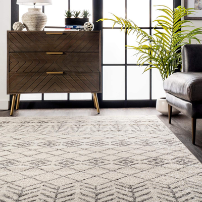 nuLOOM Kenzie Geometric Diamond Area Rug, 5' x 8', Off-white