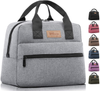 HOMESPON Insulated Lunch Bag Lunch Box Cooler Tote Box Cooler Bag Lunch Container for Women/Men/Work/Picnic,Large grey