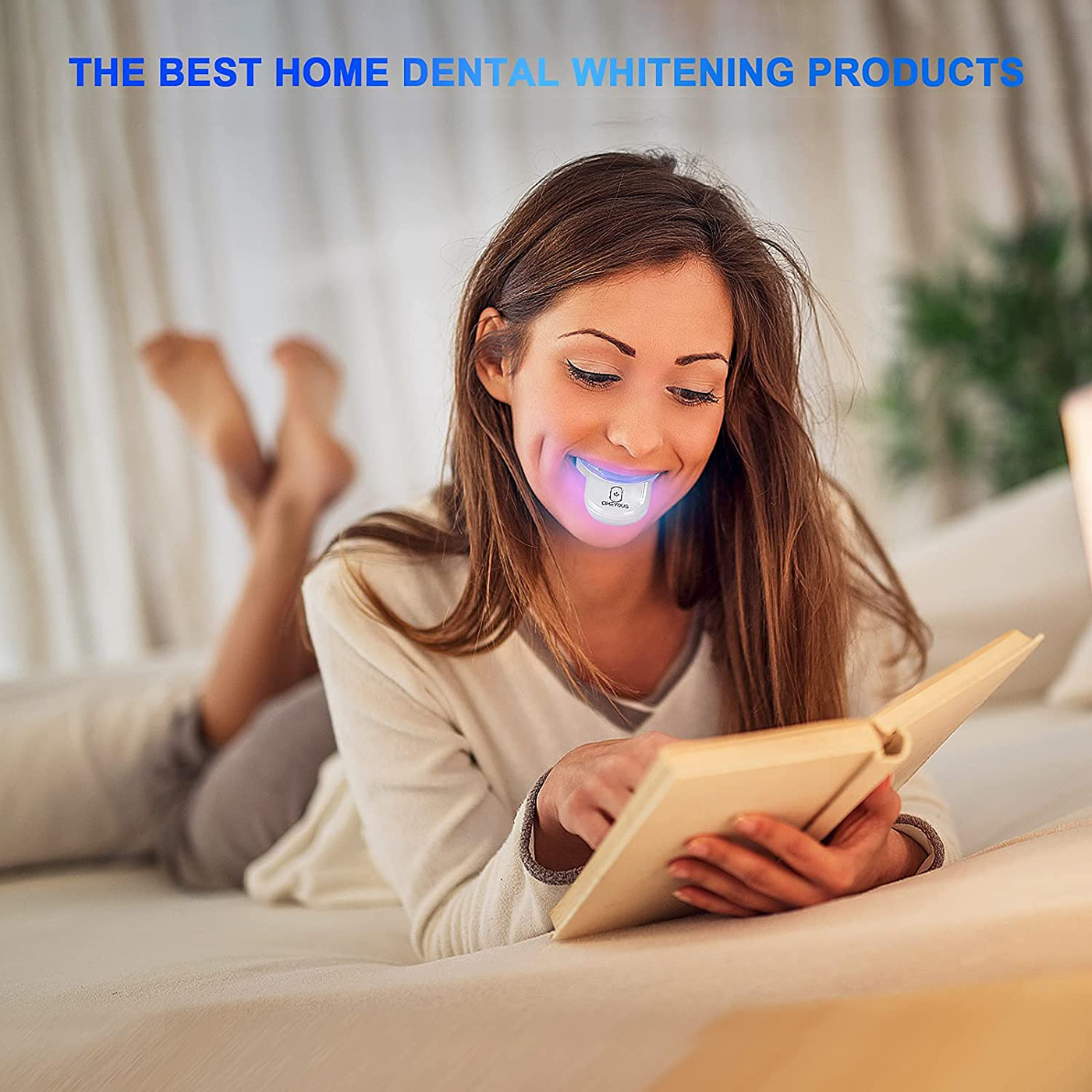 CIMEYOUS Teeth Whitening Led Accelerator Light for Yellow,Coffee,Smoke Teeth,No-Sensitive,Peroxide Gel & (1)2ml Desensitizing Gel,Professional Dental Bleaching Systemel,Easy Whitening in One Week