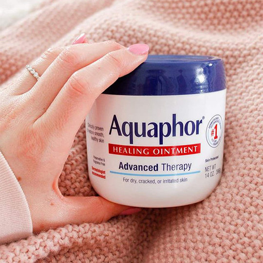 Aquaphor Healing Ointment Moisturizing Skin Protectant for Dry Cracked Hands Heels and Elbows Use After Hand Washing Oz Jar, bA, Fragrance Free, 14 Ounce