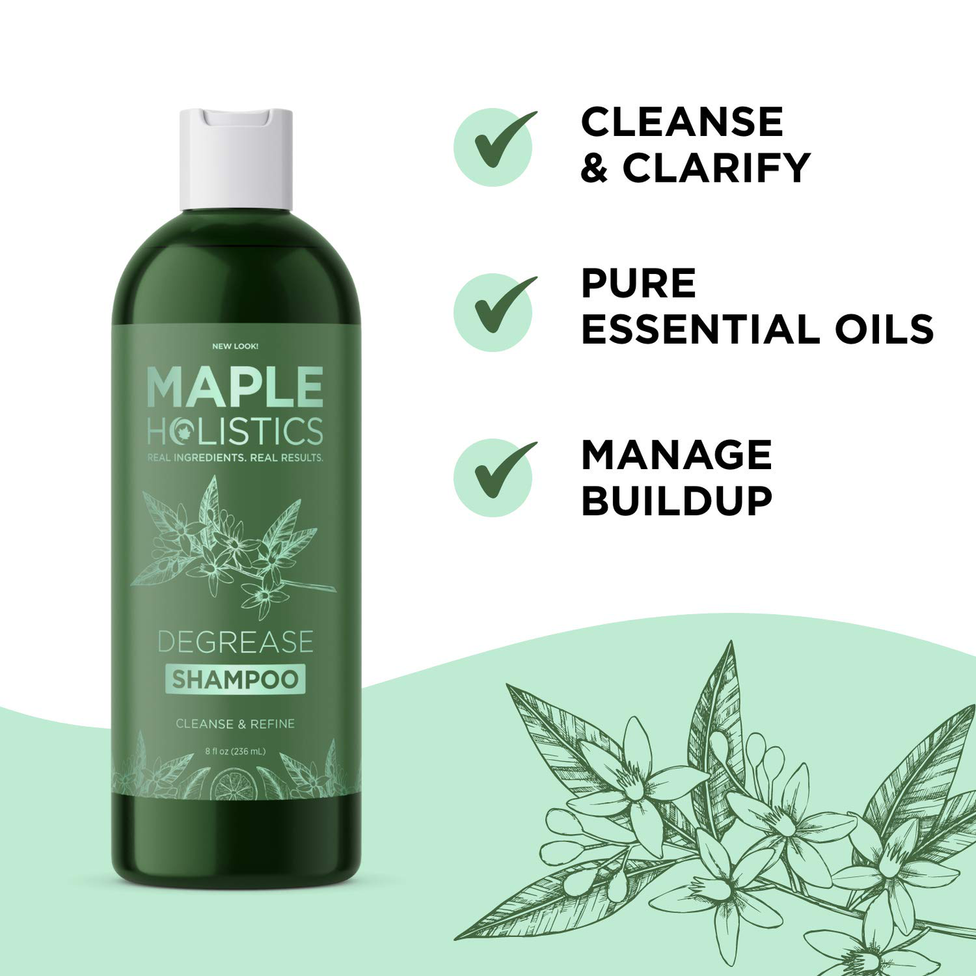Degrease Shampoo for Oily Hair Care - Clarifying Shampoo for Oily Hair and Oily Scalp Care - Deep Cleansing Shampoo for Greasy Hair and Scalp Cleanser for Build Up with Natural Essential Oils for Hair
